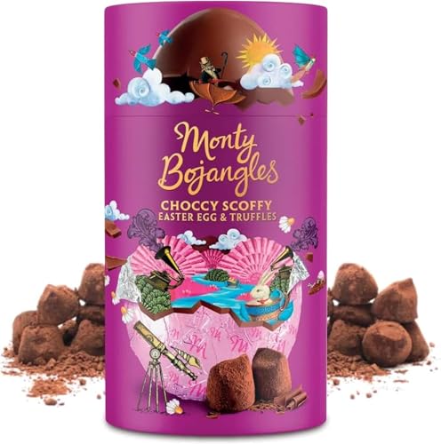 Monty Bojangles Choccy Scoffy Osterei und Trüffel Pralinen in Kakaopulver, Pralinen Geschenk Box 175 g, Köstliche Luxus Schokolade, 6 Preisgekrönte Trüffel, Schöne Box, Perfektes Schokolade Geschenk von Monty Bojangles