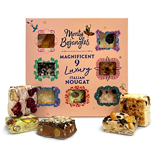 Monty Bojangles Magnificent 9 Nougat | Luxuriöses italienisches Nougat-Sortiment, 135g von Monty Bojangles