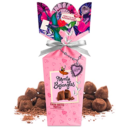 Monty Bojangles Pralinenbouquet von mit Kakao bestäubten Schokoladentrüffeln "With Love“ | Schokoladentrüffel in Geschenkbox, 110 g von Monty Bojangles