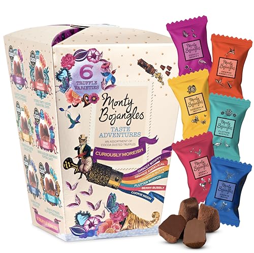 Monty Bojangles Taste Adventure Pralinen Schokoladentrüffel mit Kakao bestäubt in wunderschöner Geschenkbox (225 g), 6 Schokolade Geschmacksrichtungen, preisgekrönt, Pralinen Gerschenk von Monty Bojangles