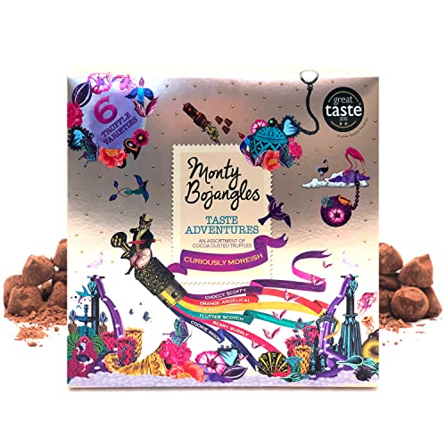 Monty Bojangles Taste Adventure Pralinen Schokoladentrüffel mit Kakao bestäubt in wunderschöner Geschenkbox (315 g), 6 Schokolade Geschmacksrichtungen, preisgekrönt von Monty Bojangles