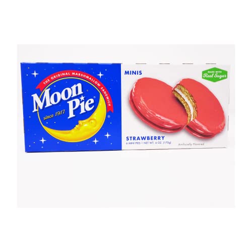 MoonPie Moon Pie Minis – Erdbeere (110 Kalorien), 6 Karat. von MoonPie