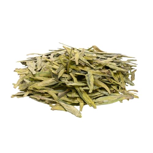 Longjing loser Grüntee in klassischer oder Premium-Qualität - Chinesischer Grüntee von höchster Qualität - Wellness-Aufguss (100 gr - Premium) von Moontea