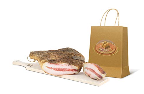 Moretti® Gewürzte Schweinebacke | 800g / 900g Vakuumverpackt | Typische kalabrische Salami | Handwerklich getrocknet | Gourmet-Busch | Hergestellt in Kalabrien von Moretti