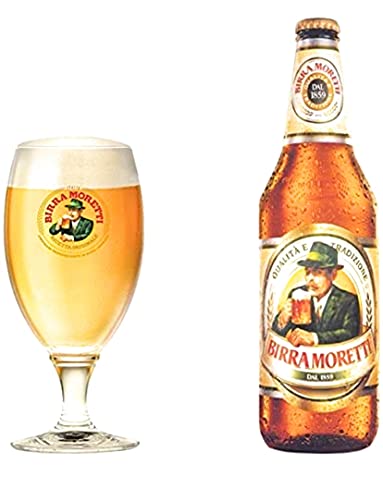 24 x Birra Moretti L'autentica 4,6% vol. Originalkiste 0,33L Flasche MEHRWEG von Dttra