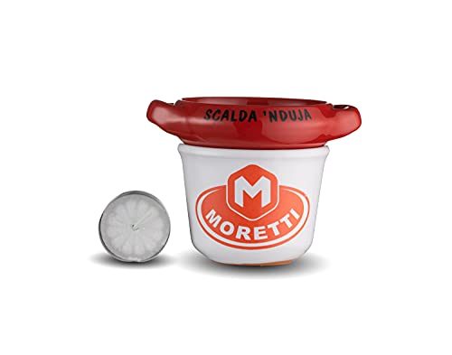 Moretti® | Nduja-Wärmer aus Terrakotta | handgefertigter Herd Made in Kalabrien | Bagna Cauda 100% lebensmittelecht | von Moretti