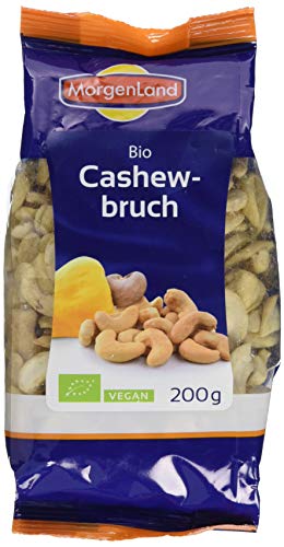 Morgenland Cashewbruch Großbruch 200g Bio Nüsse, 1er Pack (1 x 200 g) von Morgenland