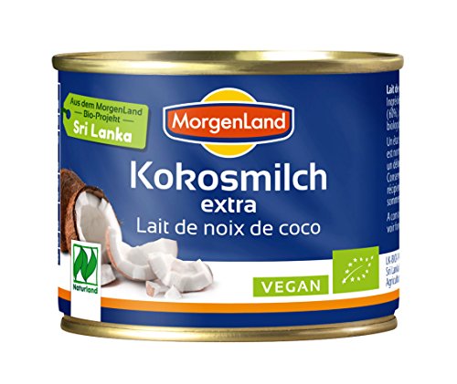 Morgenland Kokosmilch 22% Fett = 60% Kokosnussanteil 200ml Bio Kokos, 6er Pack (6 x 200 g) von Morgenland