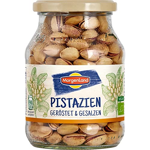 Morgenland Pistazien, geröstet & gesalzen, im Glas, 190g (1) von Morgenland