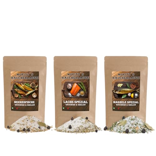 Moritz`s Räucherlauge Lachs, Makrele, Meeresfische 1800g Räucherlake Räuchern Grillen Smoker Fischgewürz für Fisch, Fleisch, Käse und mehr von Moritz