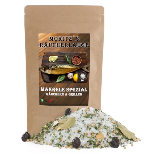 Moritz`s Räucherlauge Makrele 600g Räucherlake Räuchern Grillen Smoker Fischgewürz für Fisch, Fleisch, Käse und mehr von Moritz