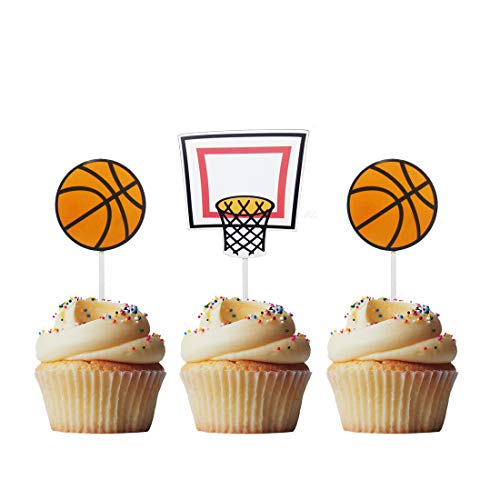 Morndew Cupcake-Topper mit Basketball-Rückwand, 20 Stück von Morndew