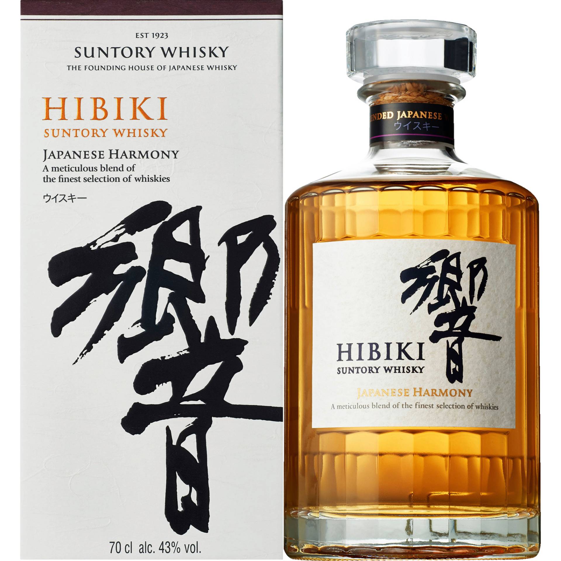 Suntory Hibiki Harmony Blended Japanese Whisky, 0,7 L, 43% Vol., Spirituosen von Morrison Bowmore Distillers Limited, Glasgow G21 1EQ, UK