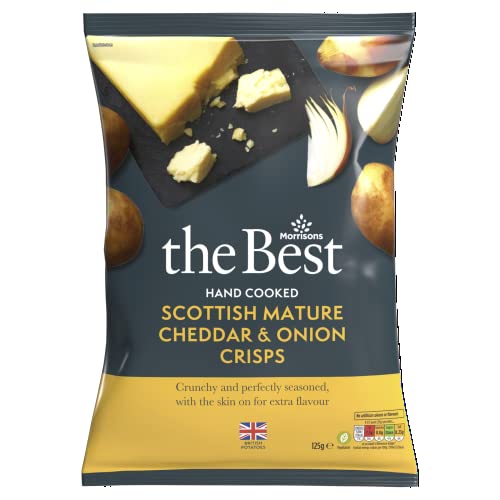 Morrisons The Best Hand Cooked Scottish Mature Cheddar & Onion Crisps 125 g von Morrisons