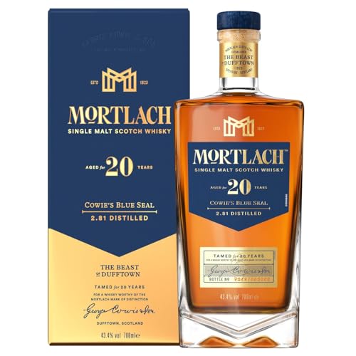 Mortlach 20 Jahre | Single Malt Scotch Whisky | Aromatischer | handgefertigt in der schottischen Speyside | 43,4% vol | 700ml Einzelflasche | von Mortlach