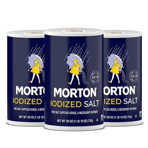 Morton, Jodsalz, runde Dosen, Allzweck, 3 Stück, 740 ml von Morton