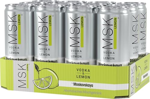 MSK Vodka & Lemon 10% Vol. Dose (12x0.33l) von Moskovskaya