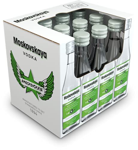 Moskovskaya Vodka Minis I 12 x 0,05 L I Premium Vodka von Moskovskaya