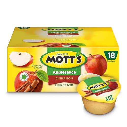 Mott's Cinnamon Applesauce, 4 oz cups (Pack of 18) von Mott's