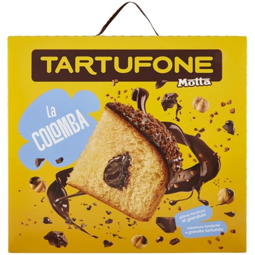 Motta Colomba Tartufone Typisches Dessert der Ostertradition Osterkuchen mit Gianduia-Creme und umhüllt von Dunkler Schokolade 650g von Motta