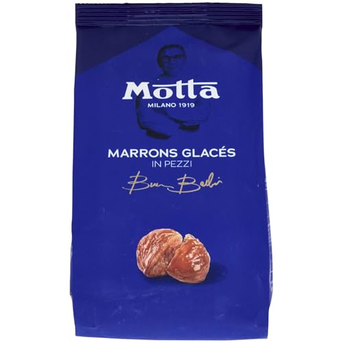 Motta Marrons Glacés in pezzi Kastanien Süßlich 100% Italian in Stücken 200g Beutel von Motta