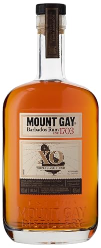 Mount Gay XO mit 43% vol. (1 x 0,7l) | Karibischer Extra Old Rum von der Insel Barbados | Vollmundiger Blend aus bis zu 17 Jahre lang gereiften Rumsorten von Mount Gay