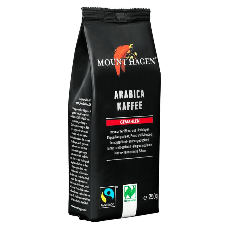 Bio Arabica Röstkaffee, gemahlen, 250g von Mount Hagen