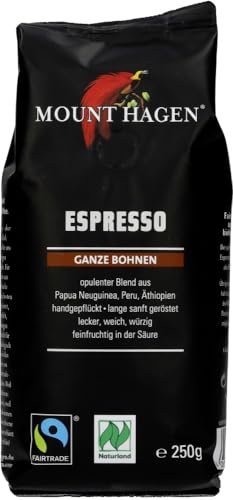 Espresso ganze Bohne Softpack 12 x 250 gr von Mount Hagen