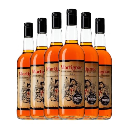 Brandy Moya Martignac 1 L (Karton mit 6 Flaschen von 1 L) von Moya Licors