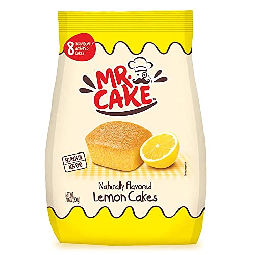 Mr. Brownie Lemon Cakes | 8 Brownies pro Packung | auch warm ein Genuss | köstliches Feingebäck | ohne Palmöl | 200g von Mr. Brownie