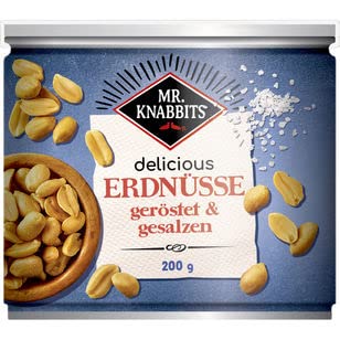 Mr.Knabbits Erdnüsse geröstet & gesalzen, 30er Pack (30 x 200g) von Mr. Knabbits