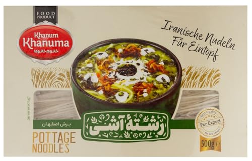 Bandnudeln für Suppe, Isfehans Art 500gr Suppennudeln Reshte Ash von Mr.Ghorbani