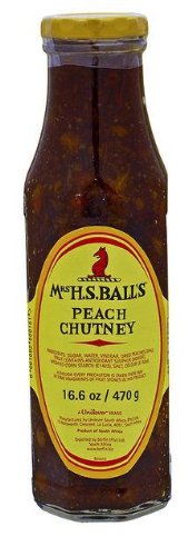 Mrs Ball's Pfirsich-Chutney, 470 ml, 4 Stück von Sunature