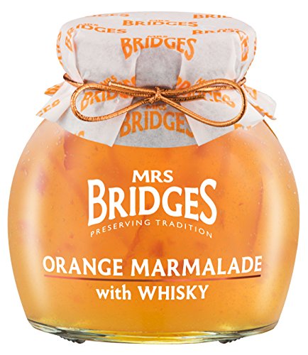 Mrs. Bridges Orange Marmelade with Whisky, Orangen-Marmelade mit Whisky und Schalenstückchen, 340 g, 3er Pack (3 x 340 g) von Mrs Bridges