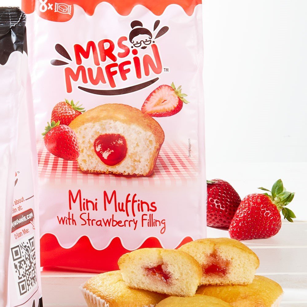 Mrs. Muffin Gefüllte Mini-Muffins Erdbeere von Mrs. Muffin