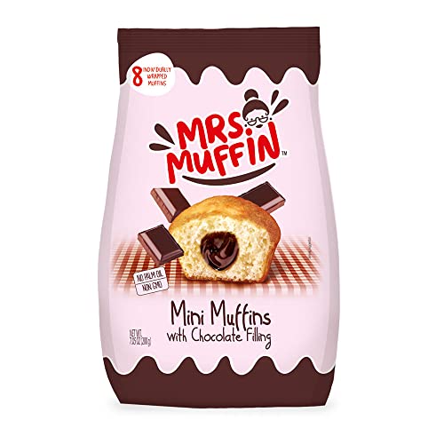 Mrs. Muffin | Gefüllte Mini-Muffins | gefüllt mit cremiger Schokolade | 200g von Mrs. Muffin