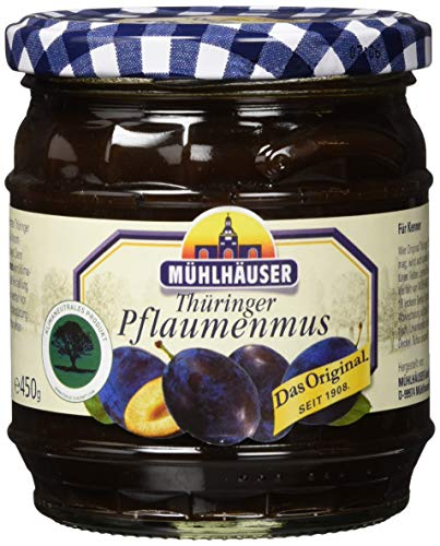 Mühlhäuser Thüringer Pflaumenmus Pastös, 450g von Mühlhäuser