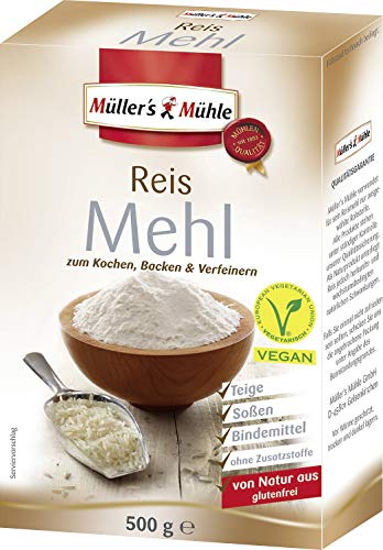 Mühlers Mühle Reis Mehl zum Kochen Backen und Verfeinern 500g von Müller's Mühle GmbH