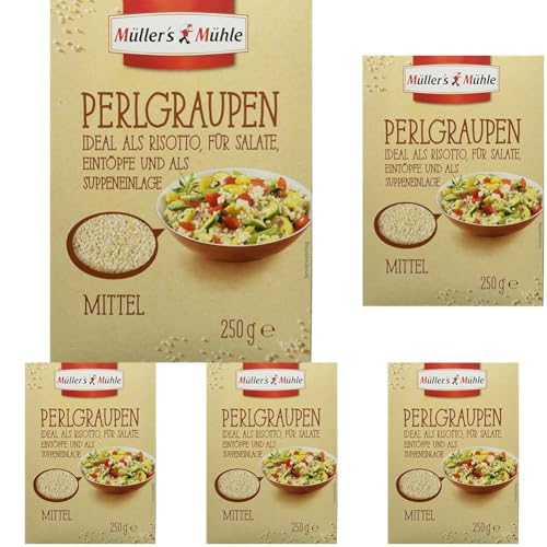 Müller's Mühle Perlgraupen, 250g (Packung mit 5) von Müller´s Mühle