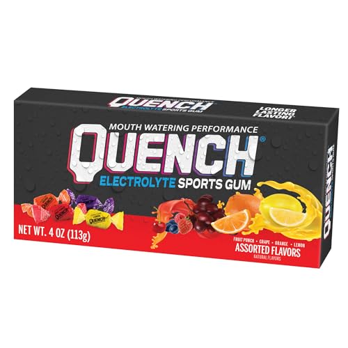 Mueller Quench Kaugummi-Sortenbox: 25 pieces (Zitrone, Obst, Orange und Traube) von Mueller