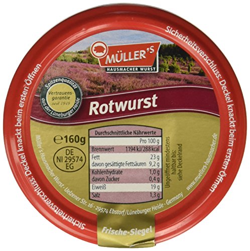 Müller's Rotwurst, 160 g von Müller's Hausmacher Wurst