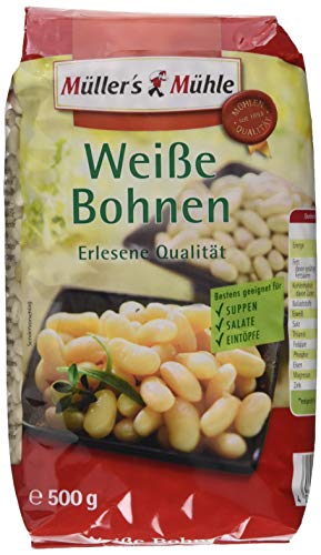 Müller´s Mühle Weiße Bohnen, 7er Pack (7 x 500 g) von Müllers Mühle