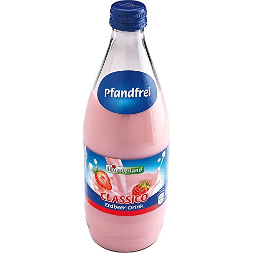 24 Flaschen a 500ml Münsterland Erdbeer Milch-Drink Trink Milch von Münsterland Erdbeer