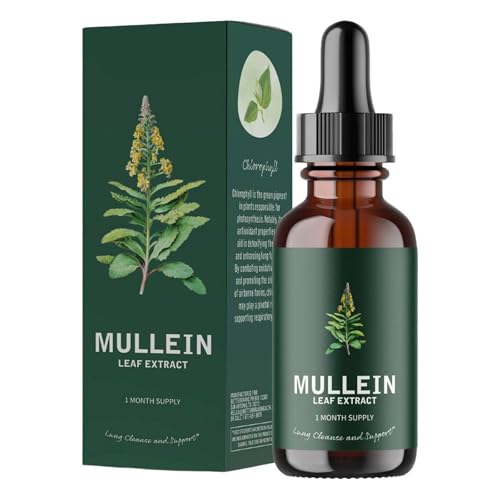 Königskerzenblattextrakt Drops | Mullein Drops | Unterstützt die Lungenreinigung und Atemfunktion für gesundes Atmen | Natürliches Nahrungsergänzungsmittel |Vegetarisch - 60ml (1) von Muium(TM)