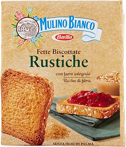 6x Mulino Bianco Fette biscottate Le rustiche 315g mit Dinkel Zwieback brot von Mulino Bianco