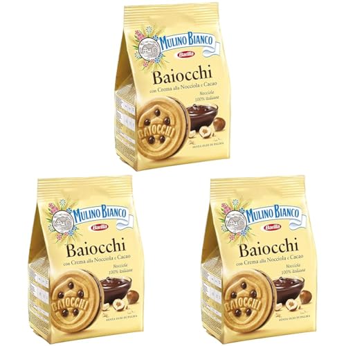 Mulino Bianco Bisquitkekse Baiocchi, 260 g (Packung mit 3) von Mulino Bianco