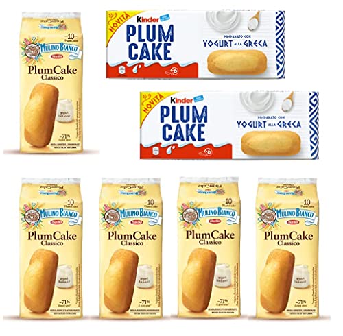 Testpaket 5x Mulino Bianco Plum Cake kuchen kekse Joghurt Yogurt Brioche Plumcake + 2x Kinder Ferrero Plum Cake mit griechischem Joghurt von Mulino Bianco