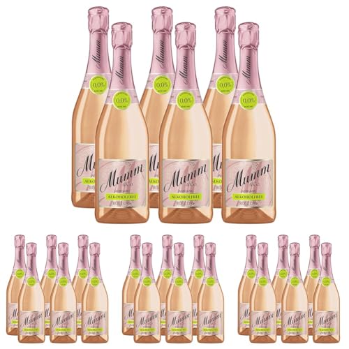 Mumm Rosé Dry Alkoholfreier Jahrgangssekt 0,0% vol. (6 x 0.75 l) (Packung mit 4) von Mumm