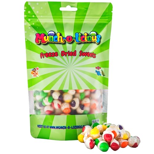 Gefriergetrocknete Süßigkeiten 100g | Gefriergetrocknete Skittles | Vegan Halal | Gefriergetrocknete Süßigkeiten | Von Munch-o-licious |TikTok| Geschenk| Weihnachten| Gefriergetrocknete Süßigkeiten von Munch-o-licious