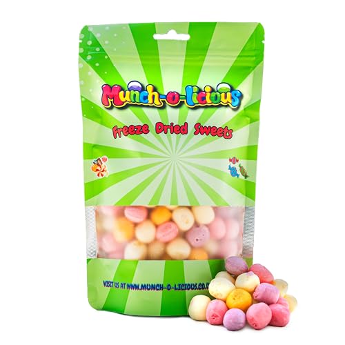 Munch-o-licious Gefriergetrocknete Süßigkeiten 150g - Starburst Minis - Bunte Gefriergetrocknete Starburst - Leckerer Snack - Ideal für Unterwegs - Lustiger Naschen - Süß-Sauer Geschmack von Munch-o-licious